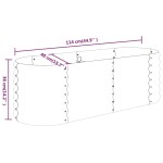 vidaXL Strat înălțat grădină 114x40x36 cm oțel vopsit electrostatic