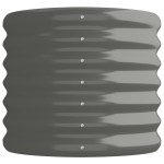 vidaXL Strat înălțat grădină gri 114x40x36cm oțel vopsit electrostatic