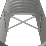 vidaXL Strat înălțat grădină gri 114x40x36cm oțel vopsit electrostatic