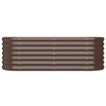 vidaXL Strat înălțat grădină 114x40x36 cm oțel vopsit electrostatic