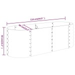 vidaXL Strat înălțat grădină 114x40x36 cm oțel vopsit electrostatic