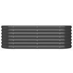 vidaXL Strat înălțat grădină 114x40x36 cm oțel vopsit electrostatic