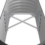 vidaXL Strat înălțat grădină 114x40x36 cm oțel vopsit electrostatic