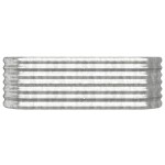 vidaXL Strat înălțat grădină 114x40x36 cm oțel galvanizat