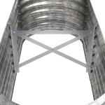 vidaXL Strat înălțat grădină 114x40x36 cm oțel galvanizat