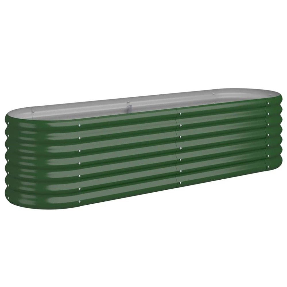 vidaXL Strat înălțat grădină 152x40x36 cm oțel galvanizat