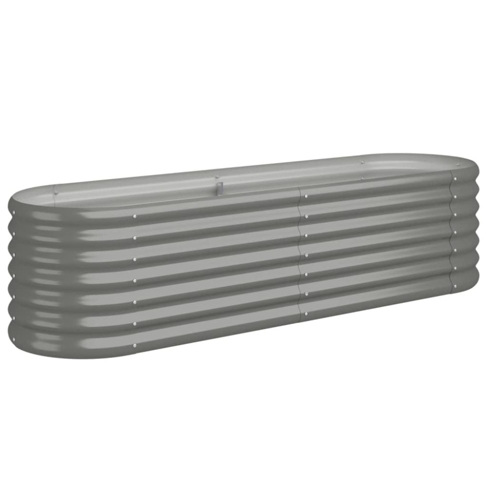 vidaXL Strat înălțat grădină gri 152x40x36cm oțel vopsit electrostatic