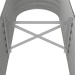 vidaXL Strat înălțat grădină gri 152x40x36cm oțel galvanizat