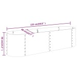 vidaXL Strat înălțat grădină gri 152x40x36cm oțel galvanizat