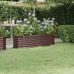 vidaXL Strat înălțat grădină 152x40x36 cm oțel galvanizat