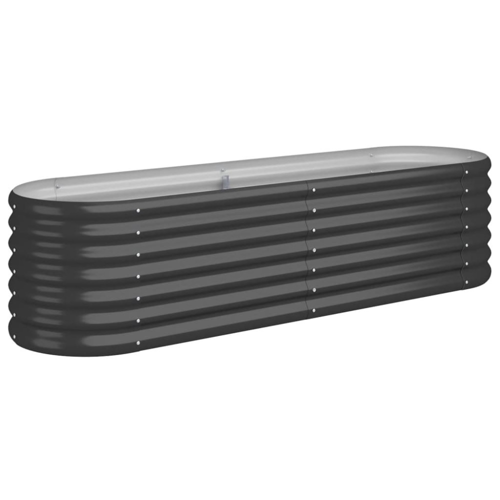 vidaXL Strat înălțat grădină 152x40x36 cm oțel galvanizat