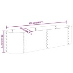 vidaXL Strat înălțat grădină 152x40x36 cm oțel galvanizat