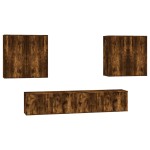 vidaXL Set dulapuri TV, 6 piese, stejar fumuriu, lemn prelucrat