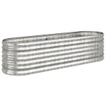vidaXL Strat înălțat grădină 152x40x36 cm oțel galvanizat