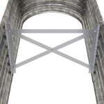 vidaXL Strat înălțat grădină 152x40x36 cm oțel galvanizat