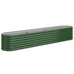 vidaXL Strat înălțat grădină 224x40x36 cm oțel galvanizat