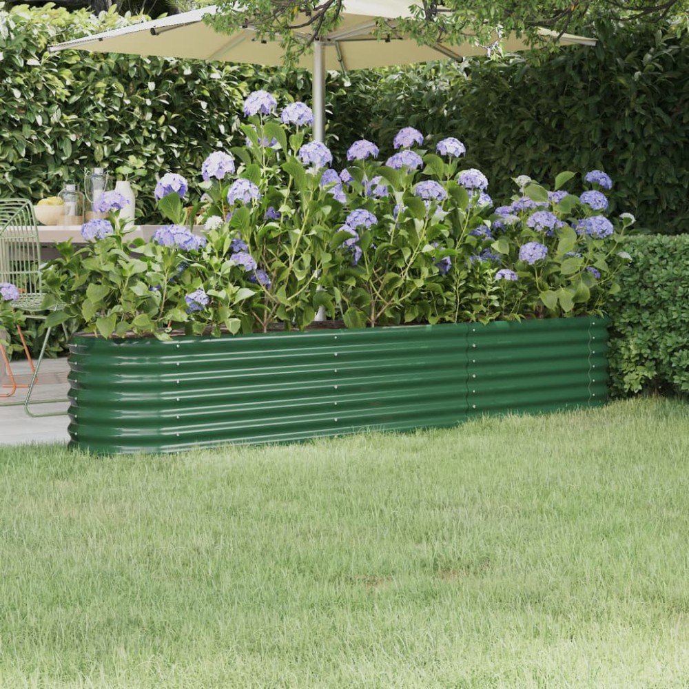 vidaXL Strat înălțat grădină 224x40x36 cm oțel galvanizat