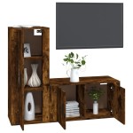 vidaXL Set dulapuri TV, 2 piese, stejar fumuriu, lemn prelucrat vidaXL Set dulapuri TV, 2 piese, stejar fumuriu, lemn prelucrat