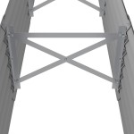 vidaXL Strat înălțat grădină gri 224x40x36cm oțel galvanizat