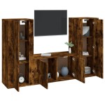 vidaXL Set dulapuri TV, 3 piese, stejar fumuriu, lemn prelucrat vidaXL Set dulapuri TV, 3 piese, stejar fumuriu, lemn prelucrat