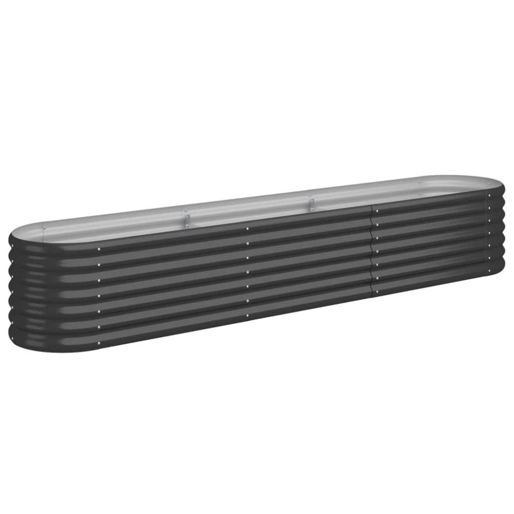 vidaXL Strat înălțat grădină 224x40x36 cm oțel galvanizat