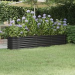 vidaXL Strat înălțat grădină 224x40x36 cm oțel galvanizat