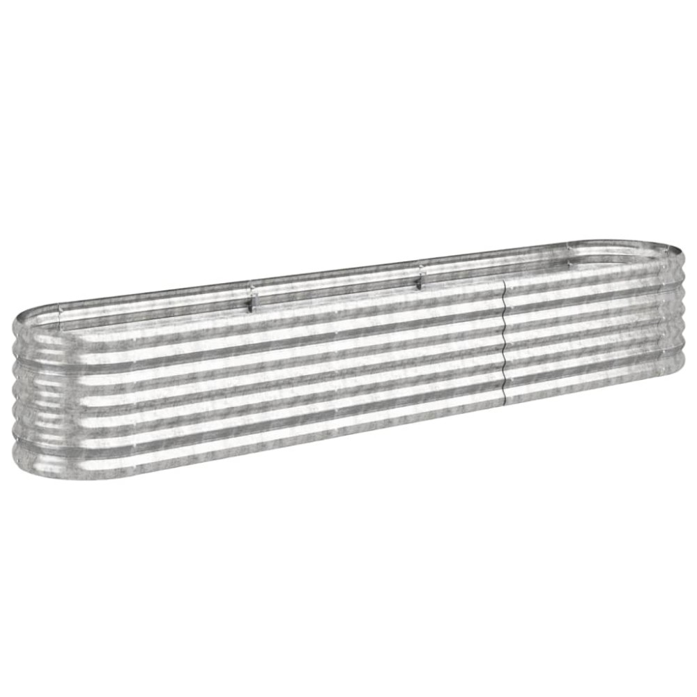 vidaXL Strat înălțat grădină 224x40x36 cm oțel galvanizat