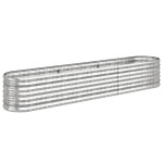 vidaXL Strat înălțat grădină 224x40x36 cm oțel galvanizat