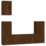 vidaXL Set dulapuri TV, 5 piese, stejar maro, lemn prelucrat vidaXL Set dulapuri TV, 5 piese, stejar maro, lemn prelucrat