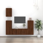 vidaXL Set dulapuri TV, 5 piese, stejar maro, lemn prelucrat vidaXL Set dulapuri TV, 5 piese, stejar maro, lemn prelucrat