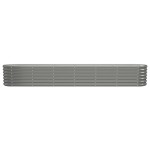 vidaXL Strat înălțat grădină gri 260x40x36cm oțel vopsit electrostatic
