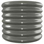 vidaXL Strat înălțat grădină gri 260x40x36cm oțel vopsit electrostatic