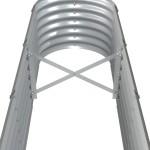 vidaXL Strat înălțat grădină gri 260x40x36cm oțel vopsit electrostatic
