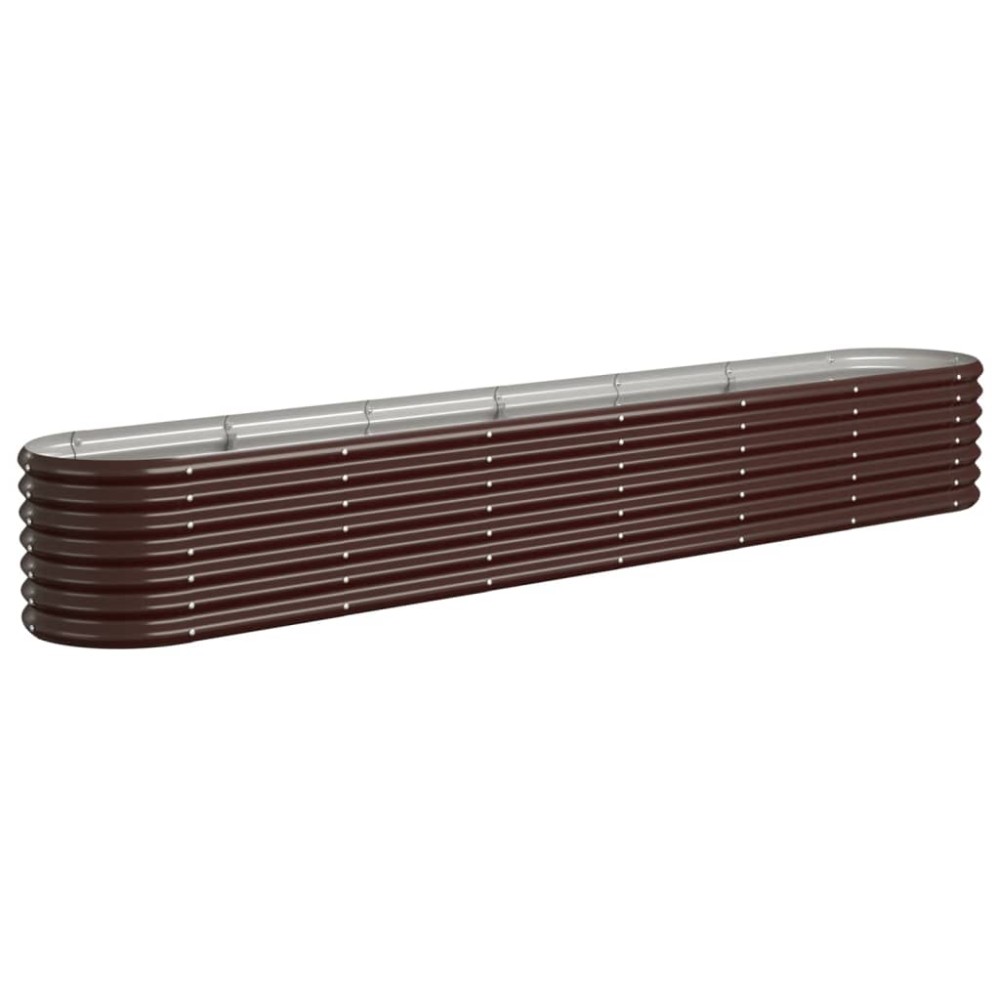 vidaXL Strat înălțat grădină 260x40x36 cm oțel galvanizat