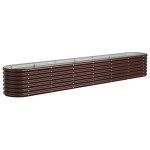 vidaXL Strat înălțat grădină 260x40x36 cm oțel galvanizat