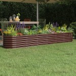 vidaXL Strat înălțat grădină 260x40x36 cm oțel galvanizat