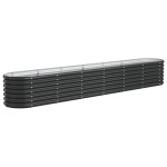 vidaXL Strat înălțat grădină 260x40x36 cm oțel vopsit electrostatic