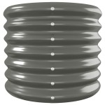 vidaXL Strat înălțat grădină gri 332x40x36cm oțel galvanizat