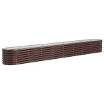 vidaXL Strat înălțat grădină 332x40x36 cm oțel galvanizat