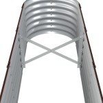 vidaXL Strat înălțat grădină 332x40x36 cm oțel galvanizat