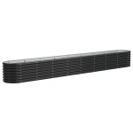 vidaXL Strat înălțat grădină 332x40x36 cm oțel galvanizat