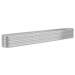 vidaXL Strat înălțat grădină 332x40x36 cm oțel galvanizat