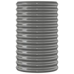 vidaXL Strat înălțat grădină gri 114x40x68cm oțel galvanizat