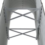 vidaXL Strat înălțat grădină gri 114x40x68cm oțel galvanizat