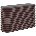 vidaXL Strat înălțat grădină 114x40x68 cm oțel galvanizat