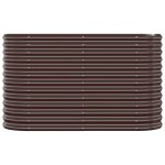 vidaXL Strat înălțat grădină 114x40x68 cm oțel galvanizat