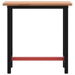 vidaXL Banc de lucru 80x55x81,5 cm, lemn masiv de fag și metal vidaXL Banc de lucru 80x55x81,5 cm, lemn masiv de fag și metal