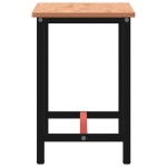 vidaXL Banc de lucru, 115x55x81,5 cm, lemn masiv de fag și metal