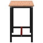 vidaXL Banc de lucru 150x55x81,5 cm, lemn masiv de fag și metal vidaXL Banc de lucru 150x55x81,5 cm, lemn masiv de fag și metal