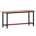 vidaXL Banc de lucru 180x55x81,5 cm, lemn masiv de fag și metal vidaXL Banc de lucru 180x55x81,5 cm, lemn masiv de fag și metal